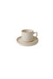 Hermia Juego de tazas de té y platillos de 12 piezas color crema